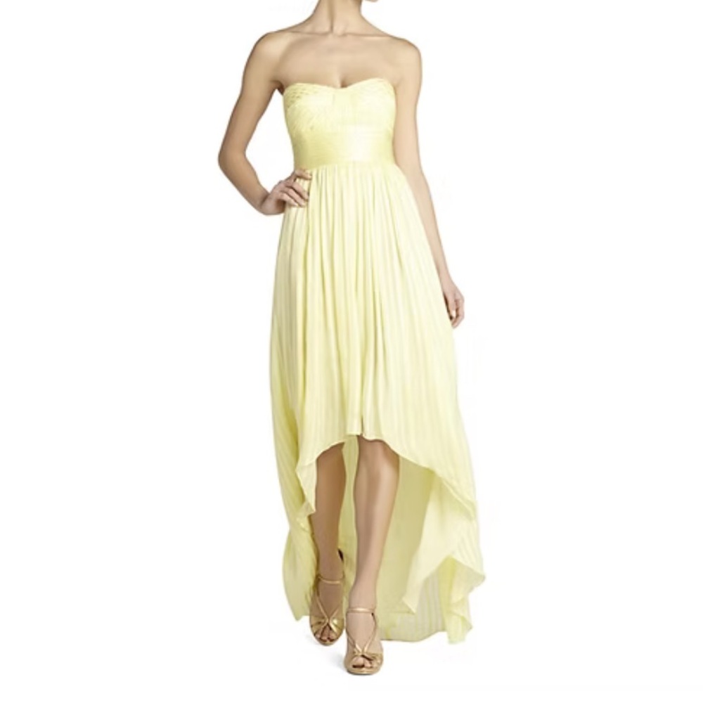 BCBGMaxAzria Strapless Lemon Dress